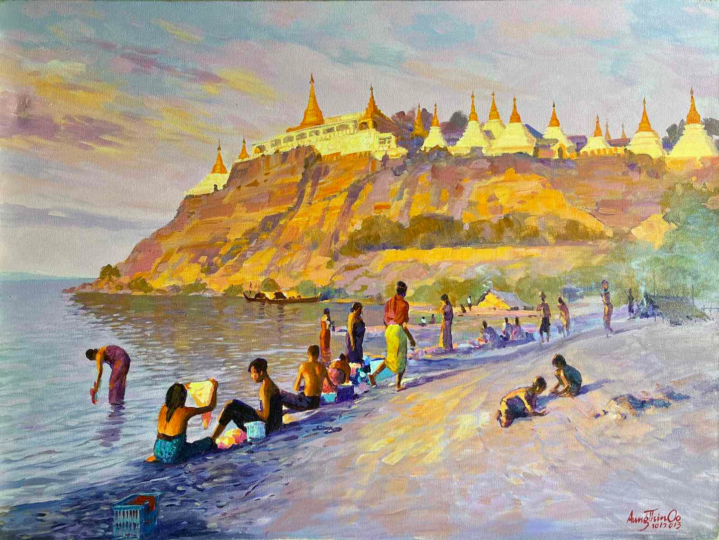 ရေချိုးဆင်းကြသူများ