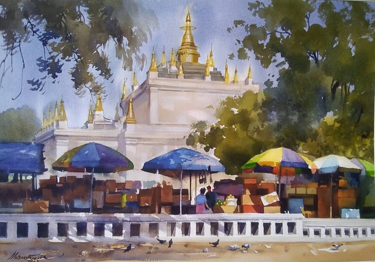 မနူဟာဘုရားဘေးကဈေးဆိုင်များ