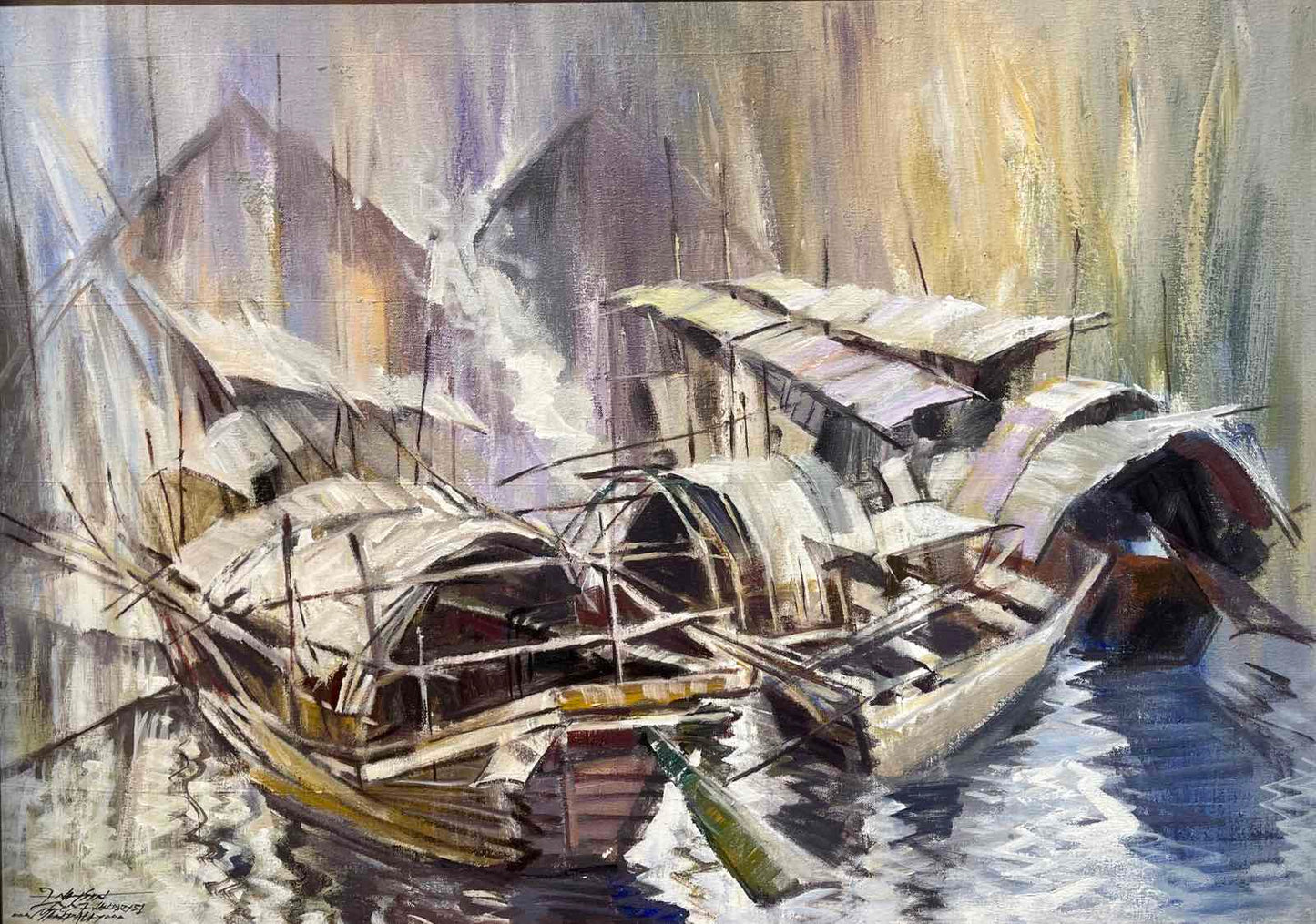 Rural River Fishing Boat