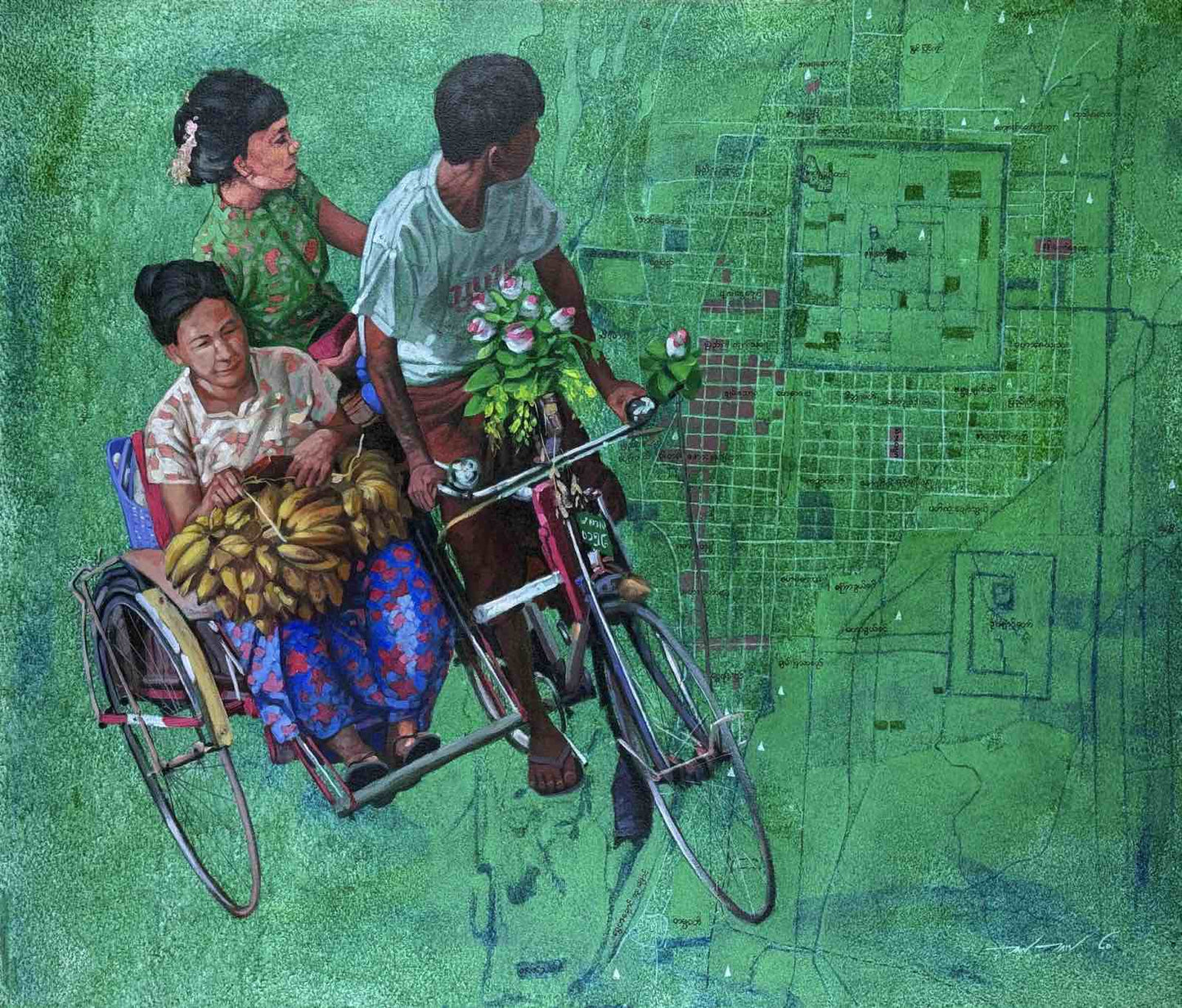 Trishaw with map - 1