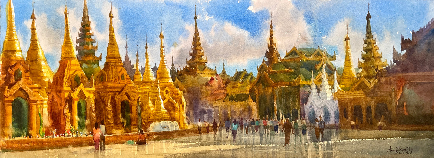 ရွှေတိဂုံရင်ပြင်တော်ရဲ့ညနေခင်း