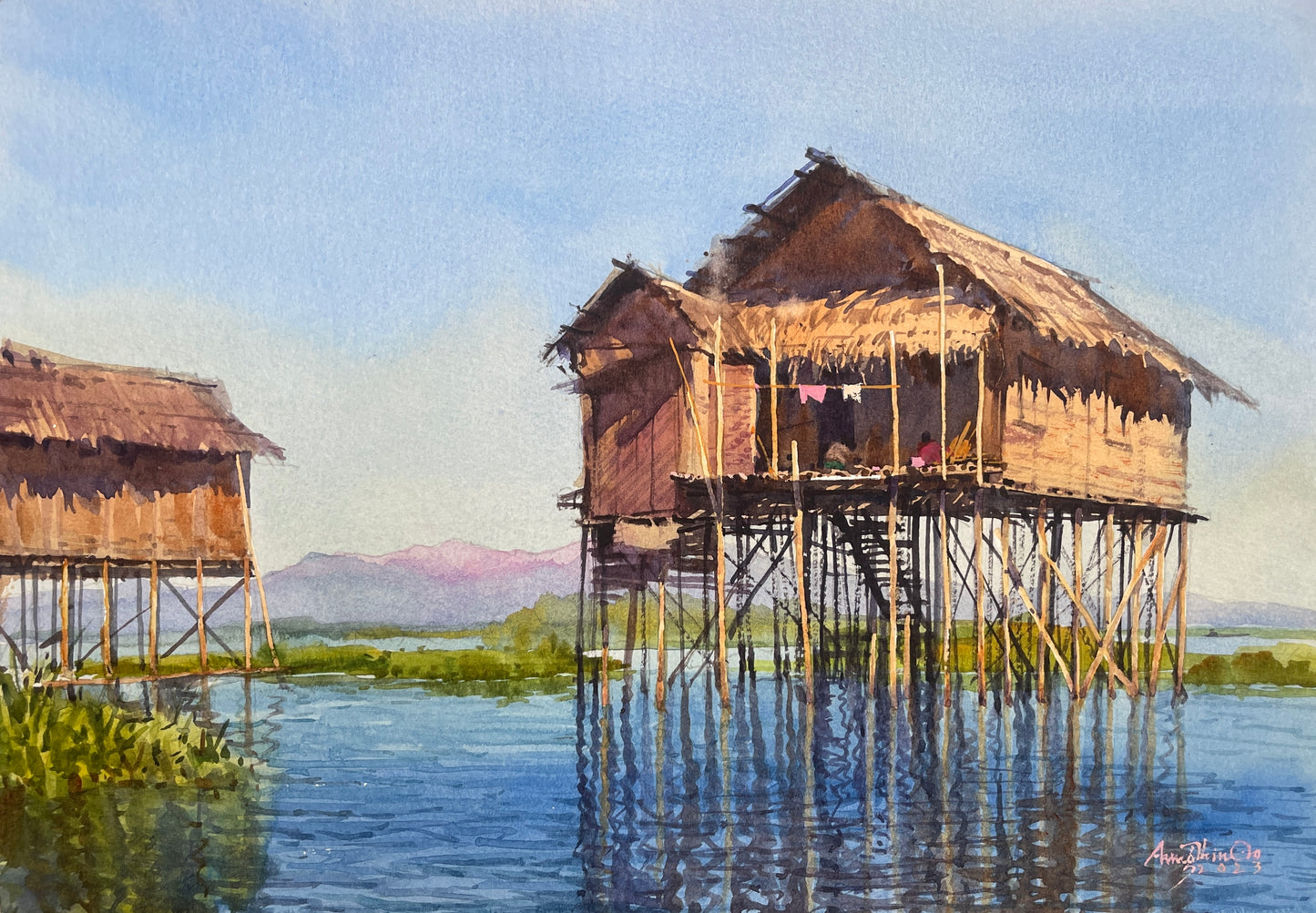 ရေပေါ်မှာအိမ်လေးတွေဆောက်တယ်