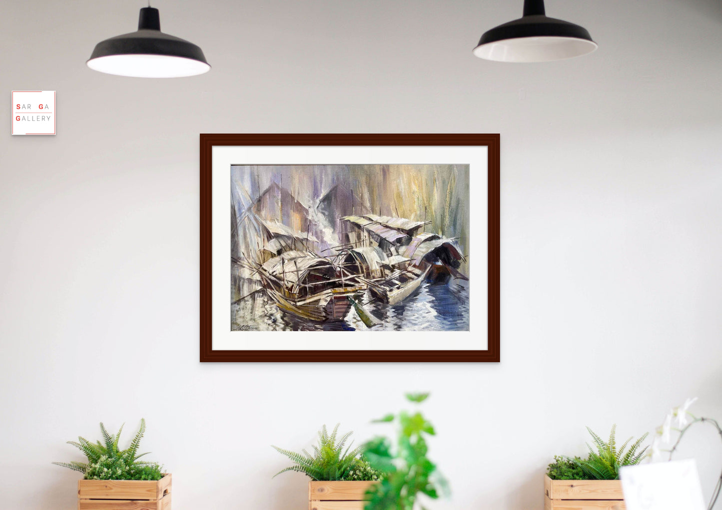 Rural River Fishing Boat