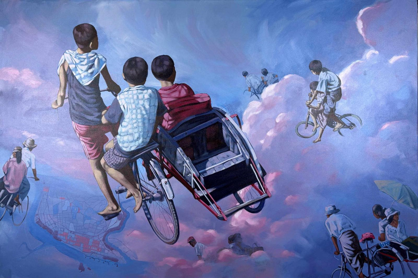 Trishaw with map - 2