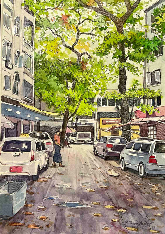 The Downtowns Street in Yangon
