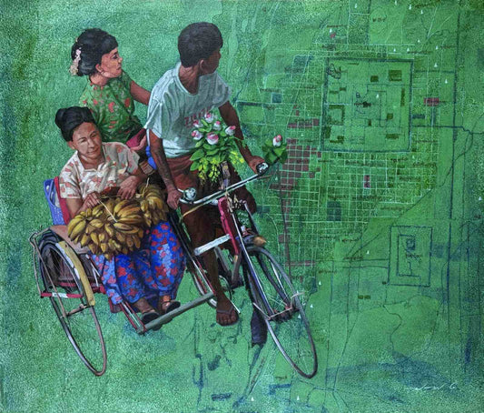 Trishaw with map - 1